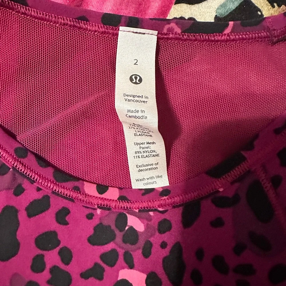 NWOT Lululemon leopard tank size 2 - Picture 3 of 4